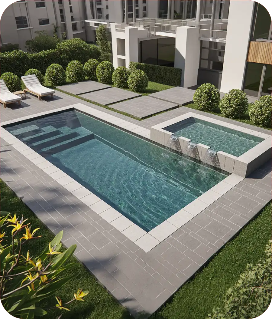 Piscina Fiber Nado Livre